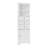 White Triangle Tall Cabinet With 3 Drawers And Adjustable Shelves For Bathroom-1369310729