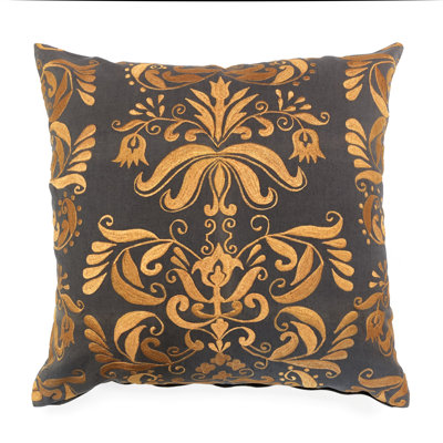 Versailles Embroidered Linen Throw Pillow