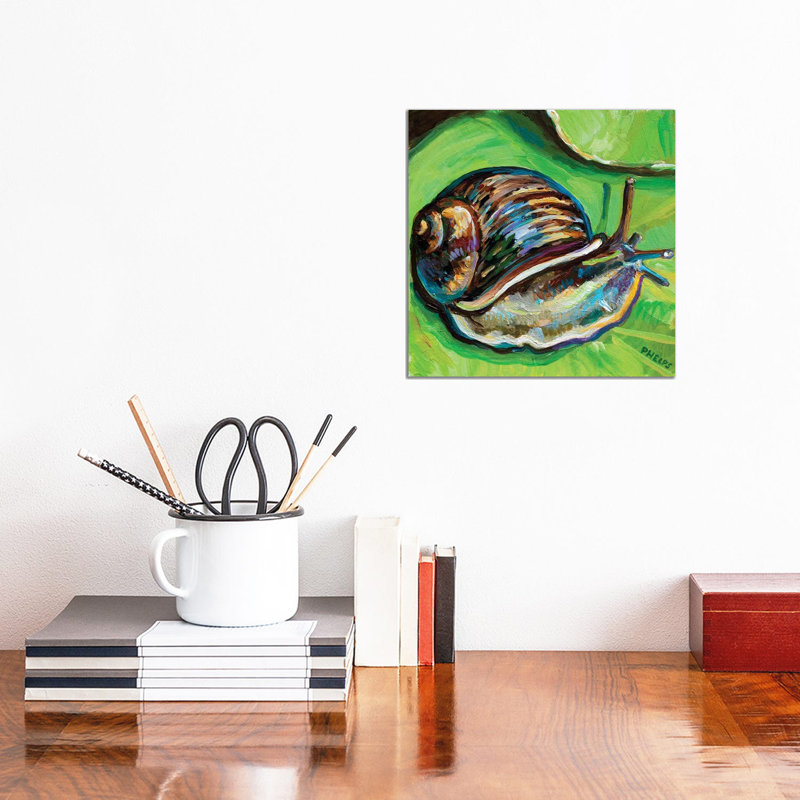 Garden Snail by Robert Phelps - Wrapped Canvas Gallery-Wrapped Canvas Giclée, 30.48 cm H x 30.48 cm W
