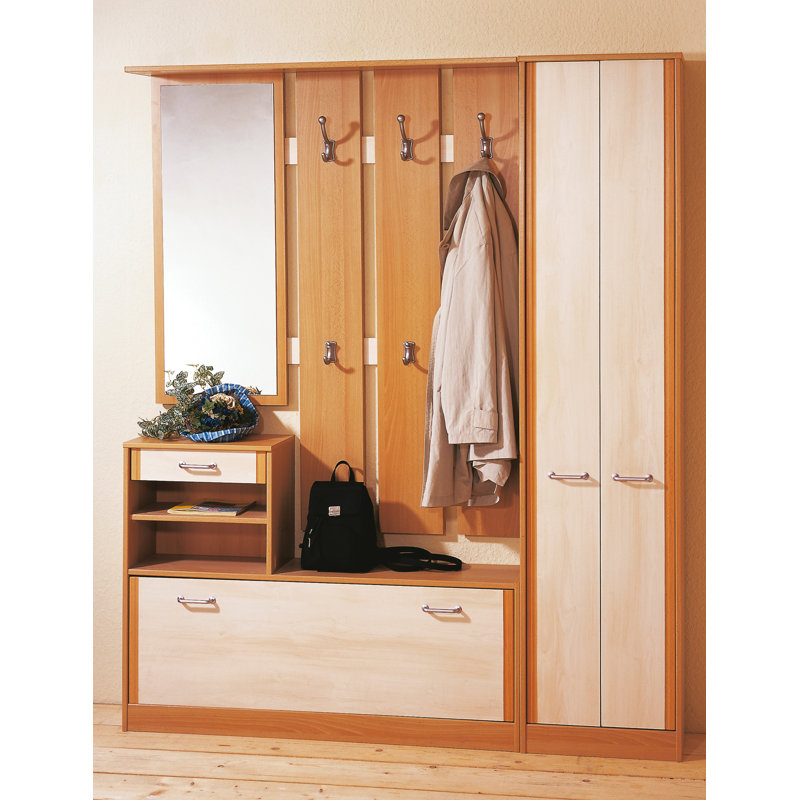 Dewley 2 Door Wood Wardrobe, White / Wenge