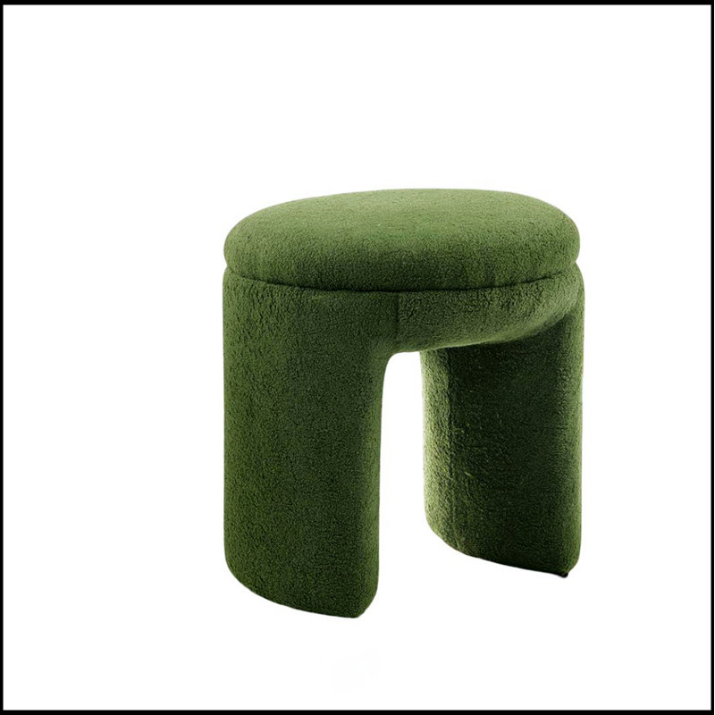 Tabouret décoratif rond 1Pc, Vert