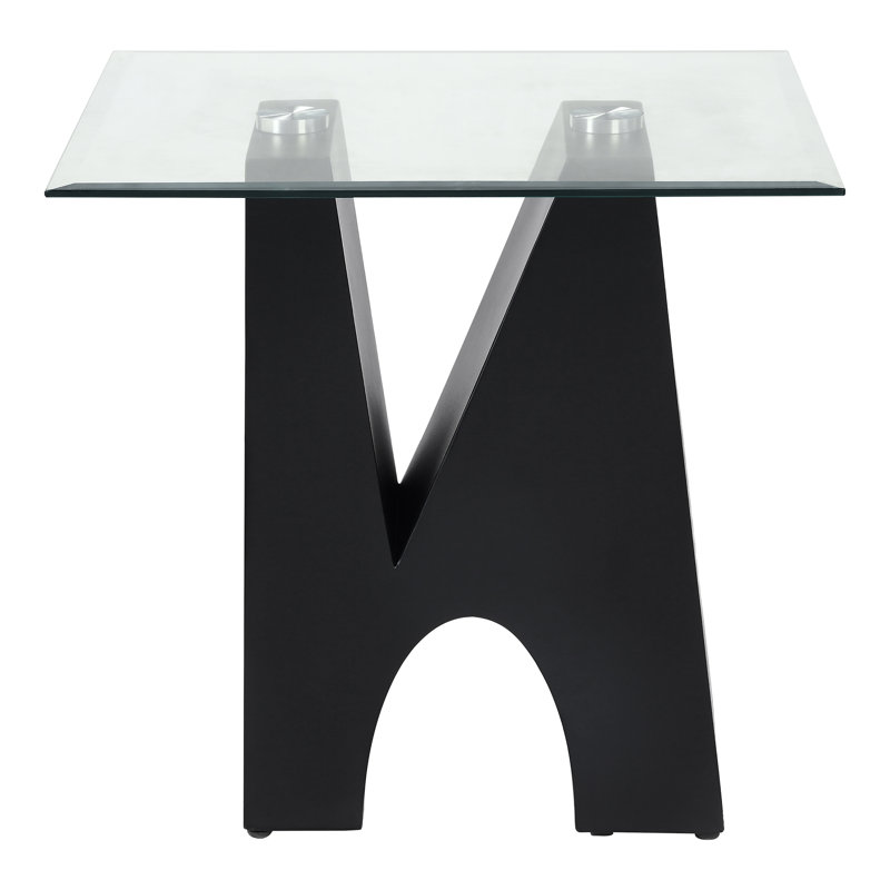Glass Top End Table