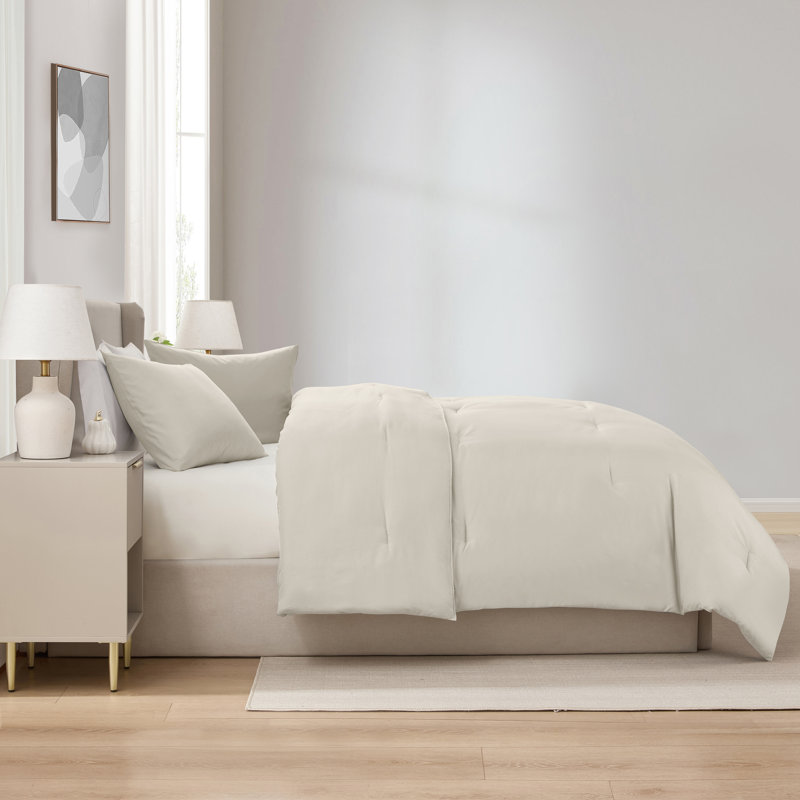  ensemble d'édredon 3 pièces en microfibre douce avec taies décoratives, Gruau