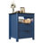  17.7'' W 2-Drawer Nightstand with LED Light and Charging Station-2102635623