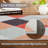Machine Washable Plaid Rug for Hallway, Kitchen, Bedroom, Living Room, , Navy & White, Abstract Geometric Design-1110967822