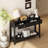 Narrow Wood Console Sofa Table With Drawers And Storage Shelf For Entryway, Hallway, Living Room, Black | Gift Idea