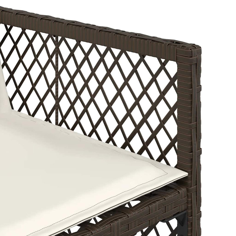 Patio Dining Set Table,, 15 Pieces: Table, 14 Chairs, Cream White, Brown