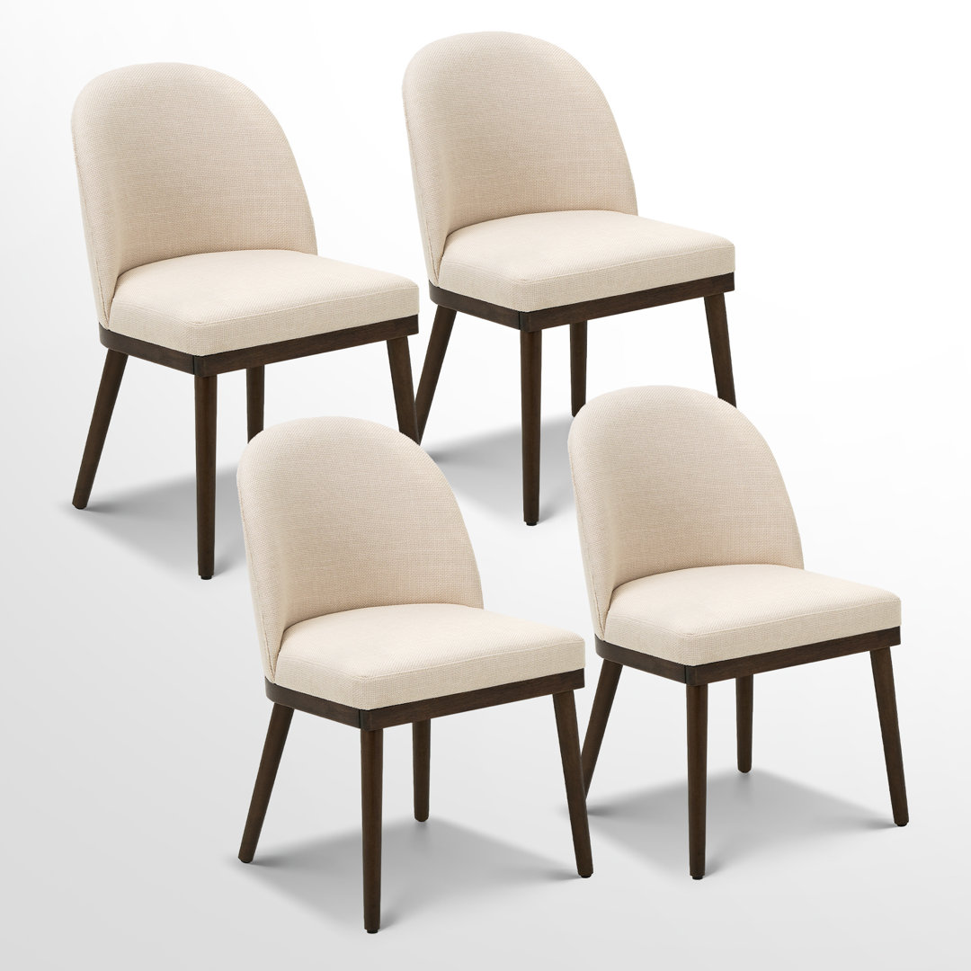 Set Of 4 Nakenzie Upholstered Back Side Dining Room Chairs CHAIRKER Upholstery 