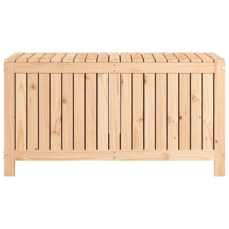 Rosalind Wheeler Daesha 121cm W 269L Water Resistant Pine Solid Wood Deck Box, Brown