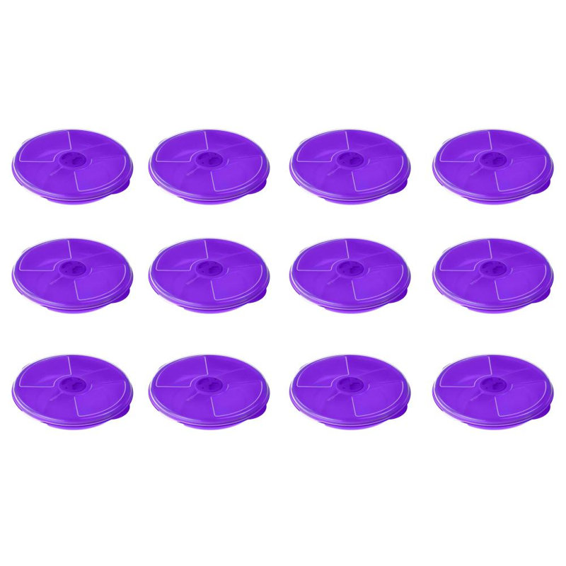 Ensemble de plats à service divisé Guzman, Ensemble de 12, Blanc