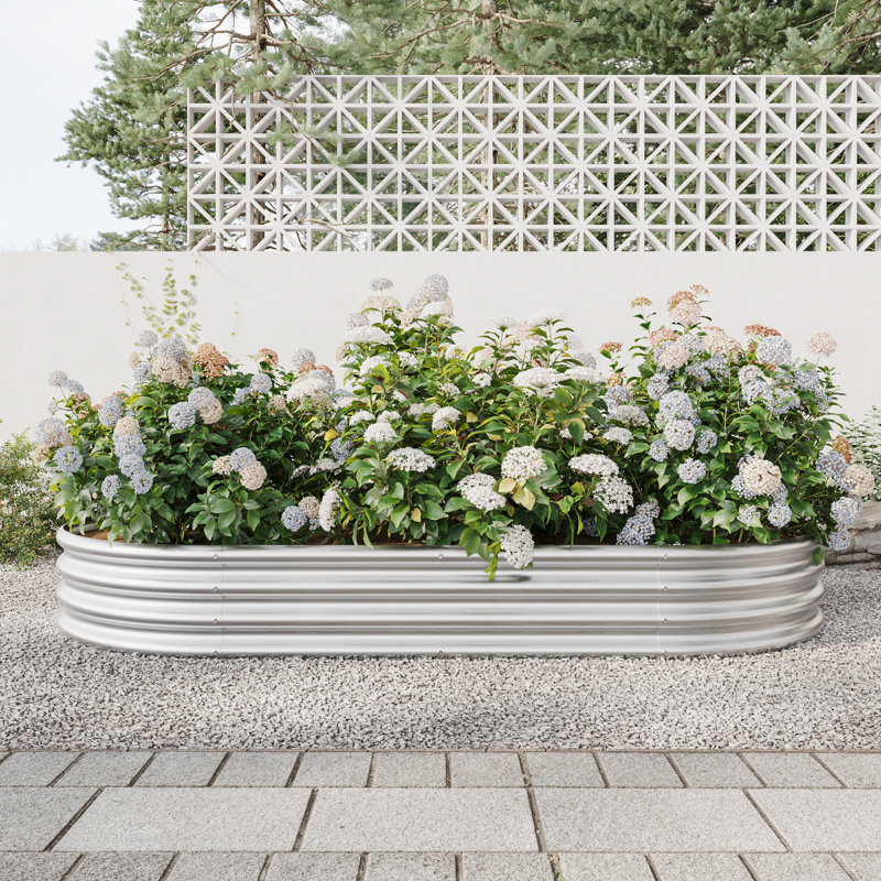 Raised Garden Bed Kit, Galvanized Planter Raised Garden Beds for Outdoor for Vegetables,Flowers &Herbs, Heavy Duty, Rust-Resistant, Easy Assembly