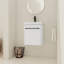 Meuble-lavabo mural avec lavabo en céramique et porte à fermeture en douceur, meuble-lavabo pour la maison, appartement-1574731479