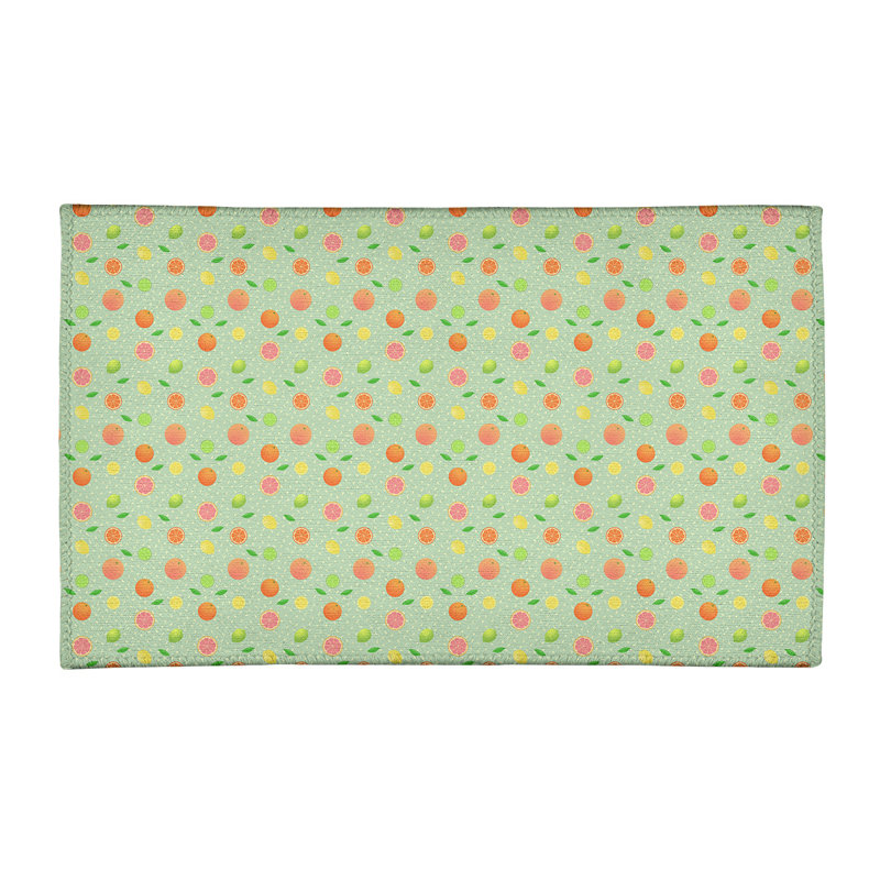 Tapis de la zone verte agrume fruits, Rectangle 3 pi x 5 pi
