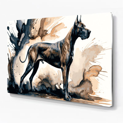 Dogs Dane Beige Metal Wall Art