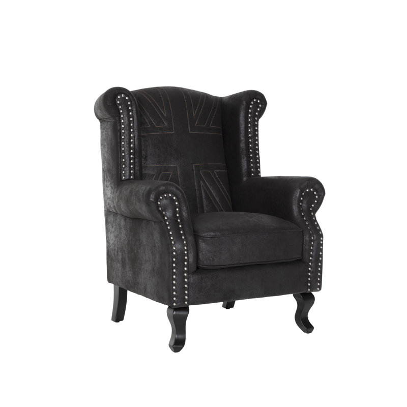 Britannia Pastoria Wingback Chair, Black