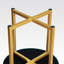 Tabouret de coiffeuse touffeté en velours doré-1119308541