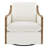Grayton Oversized Geniune Leather Swivel Accent Chair-122584617