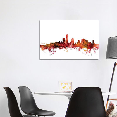 Milwaukee, Wisconsin Skyline by Michael Tompsett - Wrapped Canvas Gallery-Wrapped Canvas Giclée