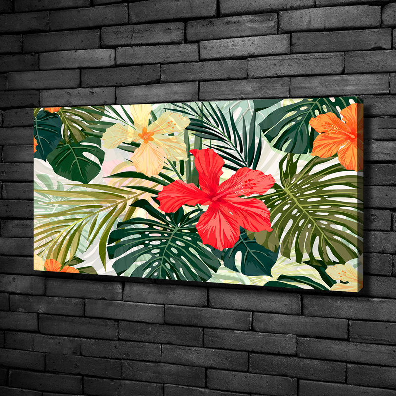 Hawaiian Flowers - Wrapped Canvas Print