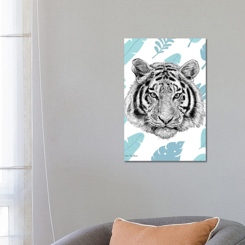 Tropical Tiger by Seven Trees Design - Wrapped Canvas Gallery-Wrapped Canvas Giclée, 66.04cm H x 45.72cm W