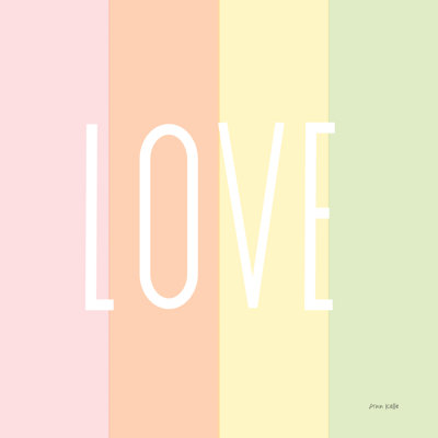Love Rainbow by Ann Kelle - 1 Piece Wrapped Canvas Wall Art