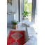 Tapis de couloir rouge unique en laine 3 pi 2 po x 10 pi 3 po Zaelin