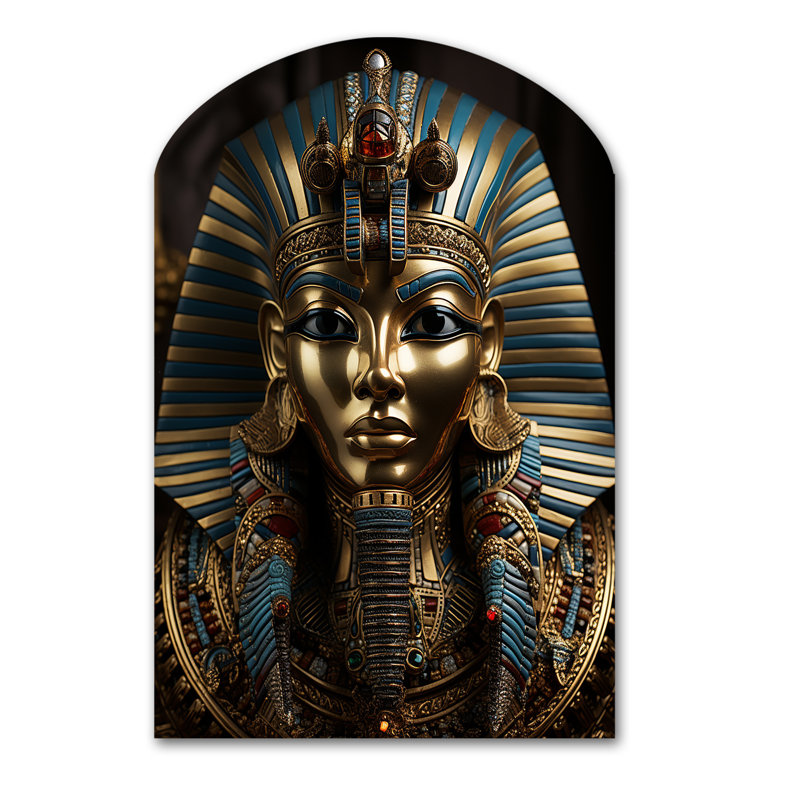 Egypt Pharaohs Legacy II - Arch Egypt Metal Wall Art, Asymmetrical Metal Wall Sculpture Print, 43" H x 33" W x 1" D