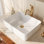 Lavabo vasque rectangulaire en porcelaine vitreuse de 19 po x 15 po DeerValley Ally