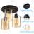 3-light Flush Mount Ceiling Light, Etl Listed, Edison Bulbs Included