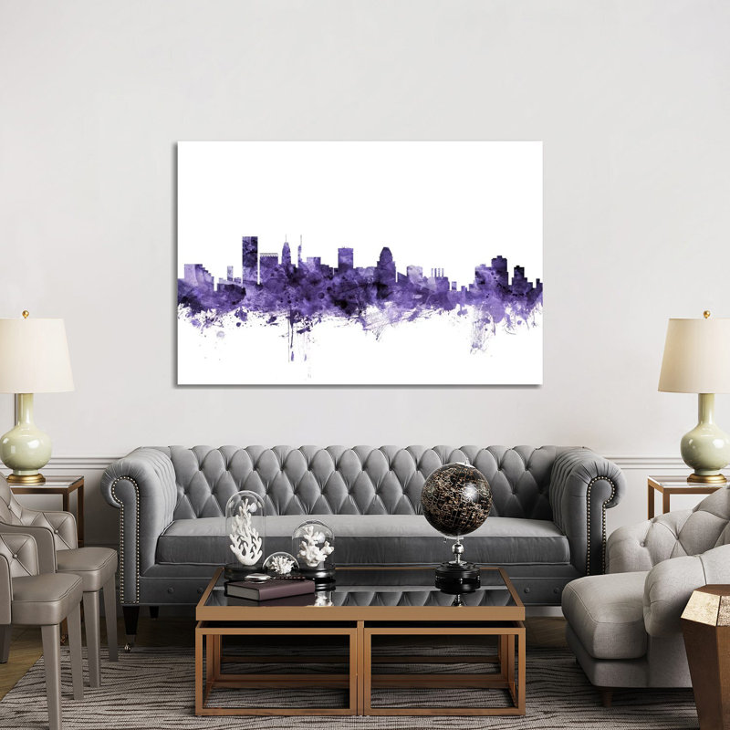 Baltimore, Maryland Skyline by Michael Tompsett - Wrapped Canvas Painting, 152.5 cm H x 101.5 cm W