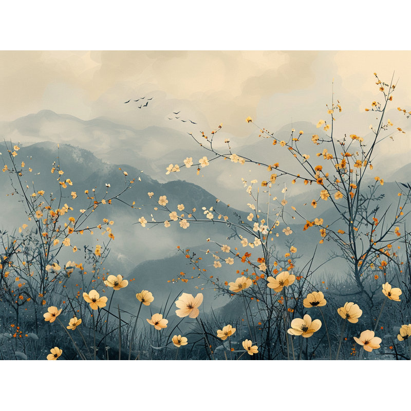 Édredon Wildflowers Bedding Nature paysage serein, Édredon très grand