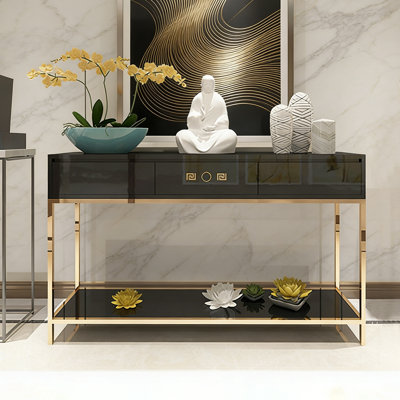 Multi-functional drawer console table