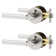 Terra Privacy Door Lever with Push Button and Round Rosette