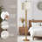 Rustic Farmhouse Floor Lamp With 3 Adjustable Color Temperatures, 62 Inch Standing Lamp For Living Room, Bedroom, Office With Rotary Switch And Linen Shade