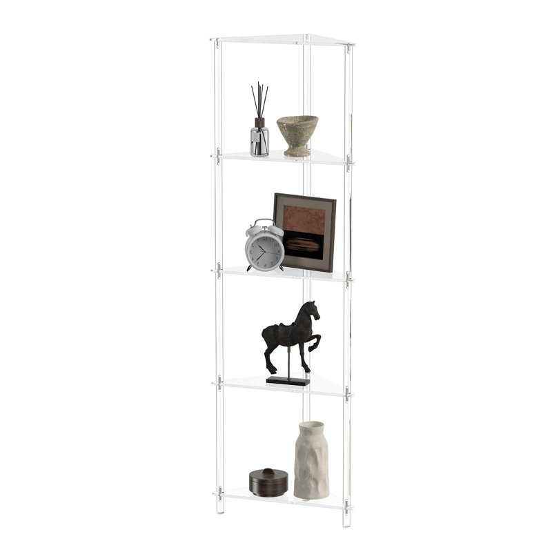 5-Tier Corner Shelf Stand, 11.7'' W Display Storage Shelf