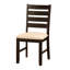 Ensemble de salle à manger 7 pièces 7 pièces avec table à finition brune et 6 chaises d'appoint beige