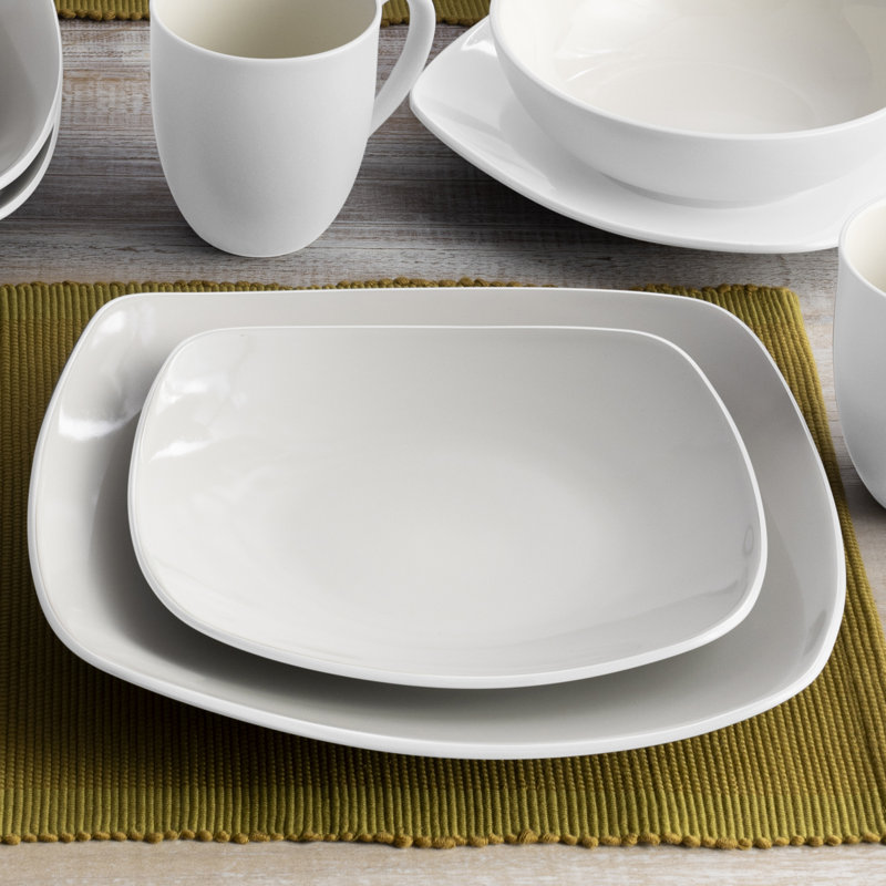 Assiettes à salade carrées Noritake Colorwave, 8 1/4 po, Blanc