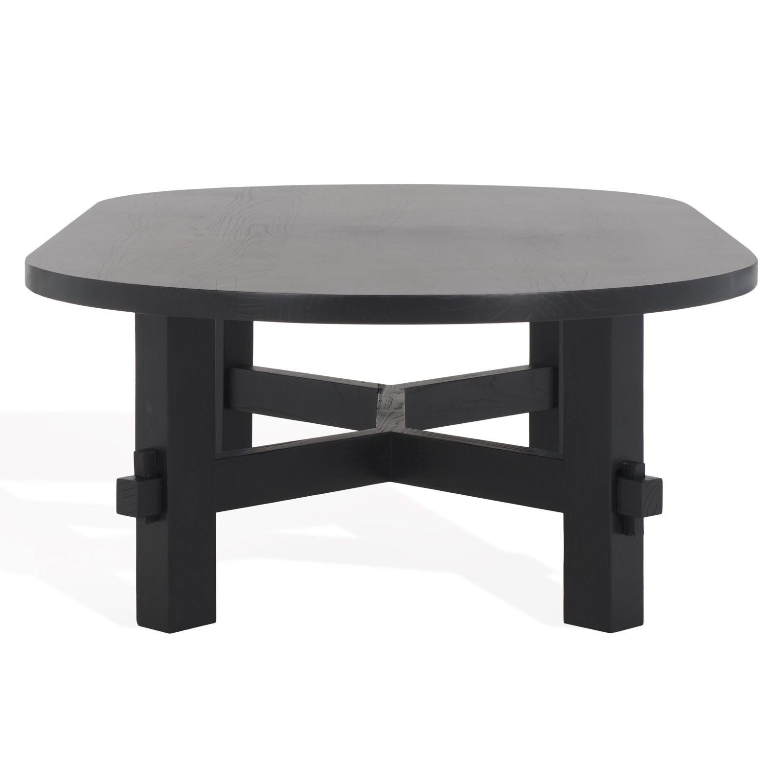 Tabytha Solid Wood Single Coffee Table, Black