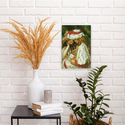 Deux filles lisant un classique de printemps contemporain, impression d'art mural