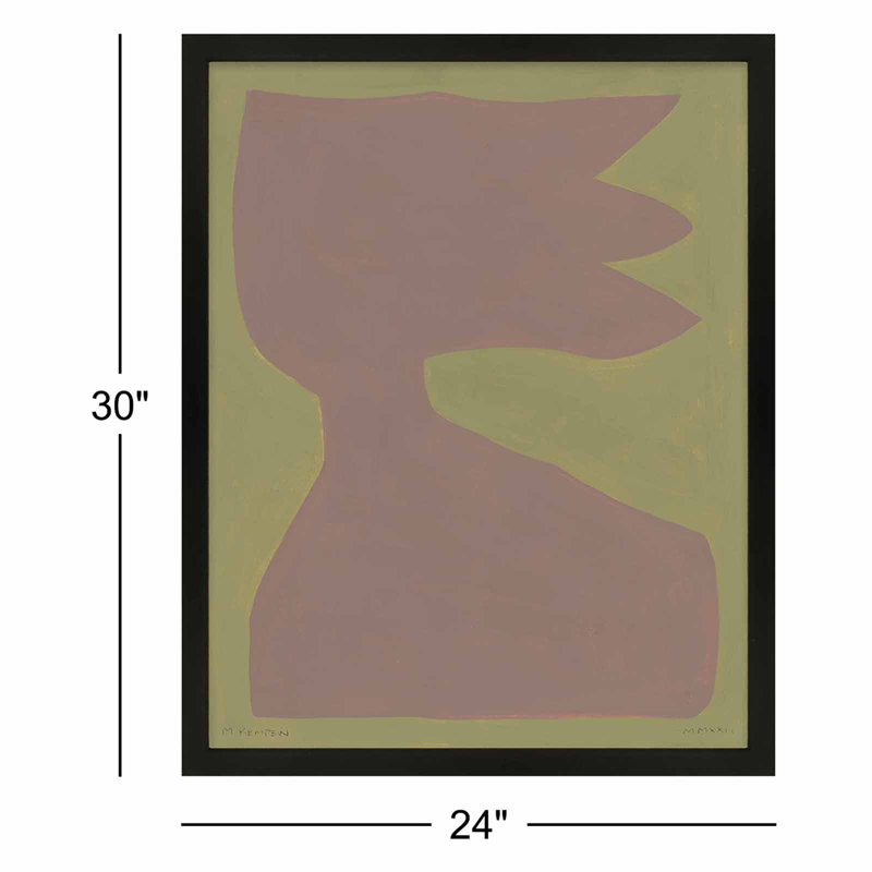 «Maron 3 & 4. Set of 2» par Michael Kempen - Art mural encadré, H 30 po x l 24 po x P 1,25 po, Cadre noir