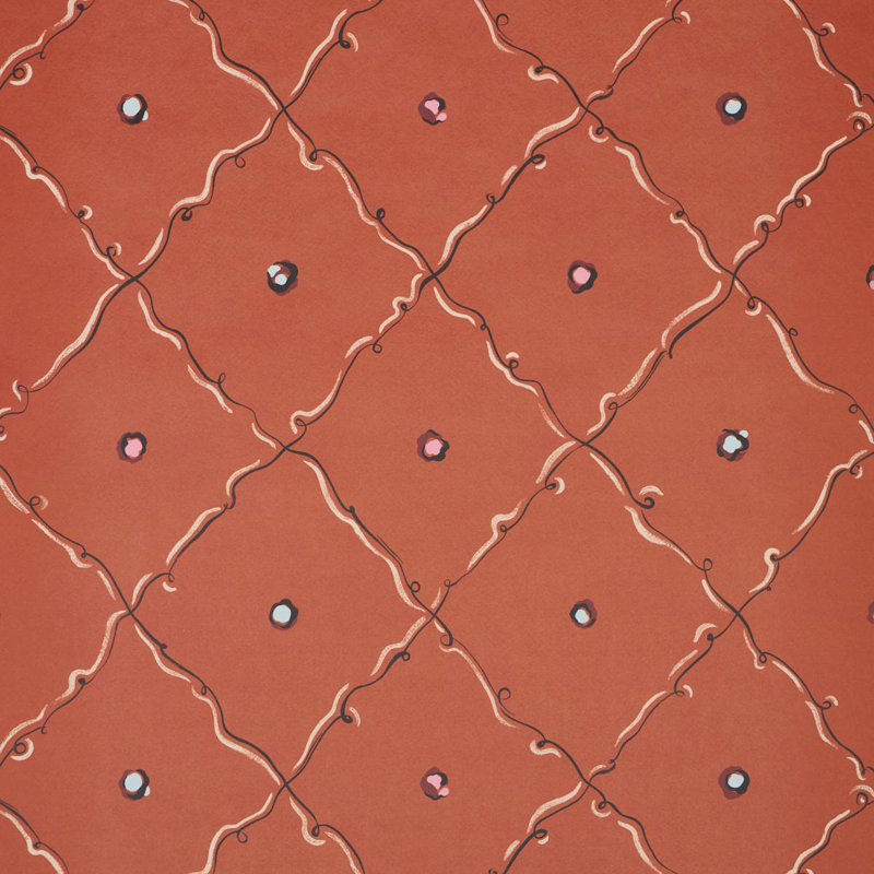 Schumacher X Backdrop Colette Wallpaper, Red