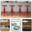 Tabouret de bar industriel avec tabouret de comptoir rétro pour îlot de cuisine, chaise de salle à manger de style campagnard de 24,01 à 29,92 pouces (rouge vieilli)-1132855672