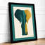 Geometric Elephant Art Deco - Framed Print-1588419946-1588419944