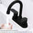 2 Bathroom Faucet In Matte Black - 360 Degree Swivel Spout, Corrosion And Rust Resistance 2 Handles, Rotatable Energy Aerator
