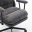 Chaise de bureau ergonomique en suède, dossier réglable, pour bureau à domicile-142158062