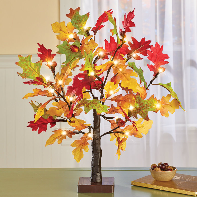 22'' Faux Maple Tree in Metal Freestanding