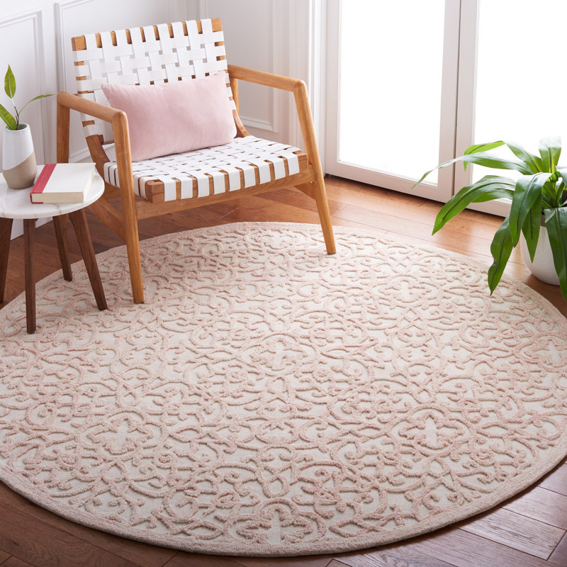 Trace Hand Tufted Wool And Cotton With Latex Floral Rug, Runner 2'3" x 8'