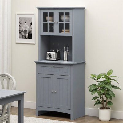 Elegant Grey Kitchen Pantry Cabinet: Your Dream Storage Solution for a Charming and Organized Kitchen