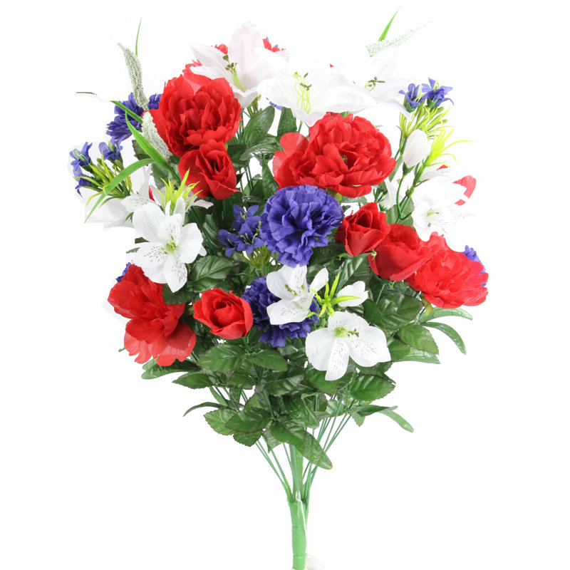 Buissons de fleurs artificielles