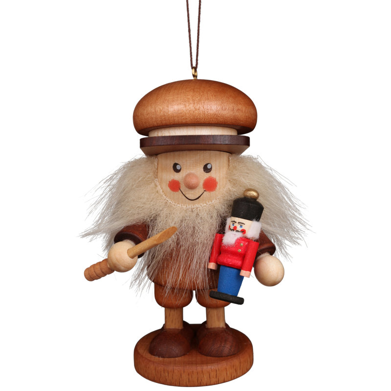 4'' Wood Hanging Figurine Ornament